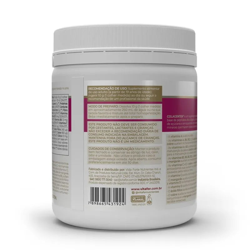 COLAGENTEK (COLAGENO HIDROLISADO) 300G - VITAFOR