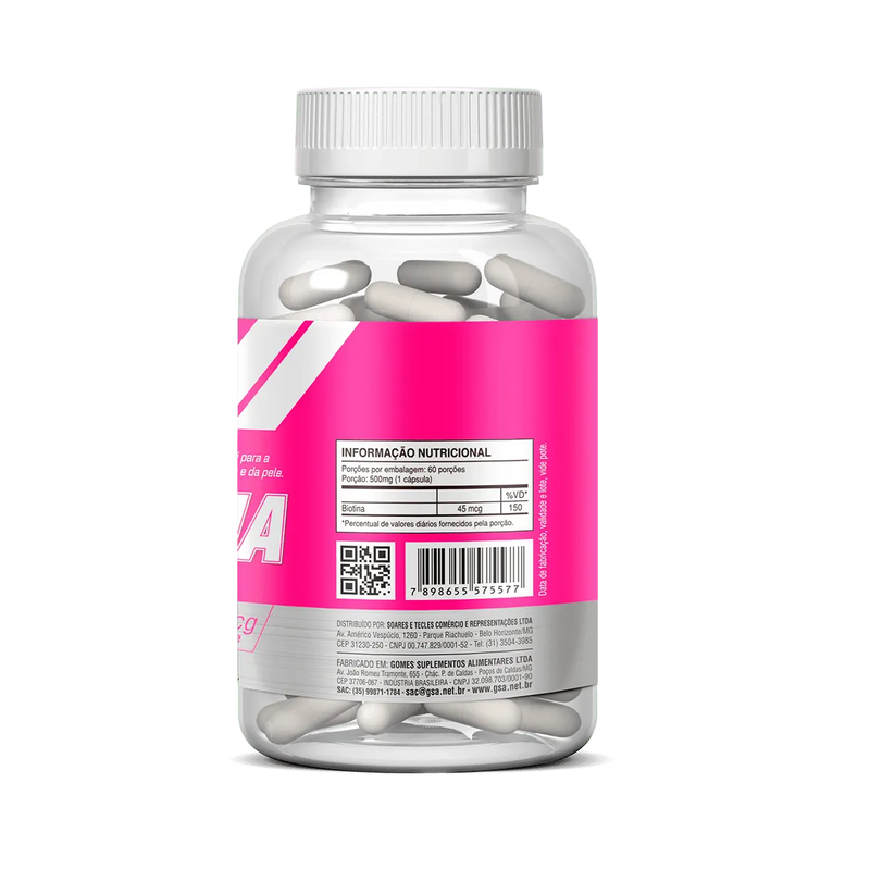 BIOTINA (VITAMINA B7) 60 CAPS - HEALT LABS SUPLEMENTOS