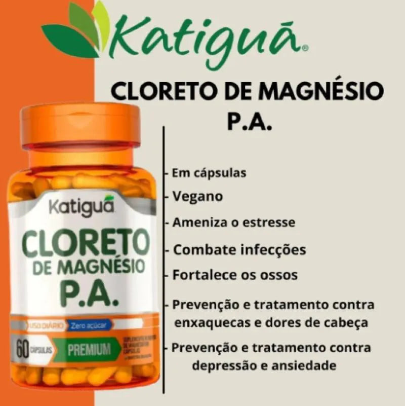 CLORETO DE MAGNÉSIO P.A. 120 CÁPS - KATIGUÁ