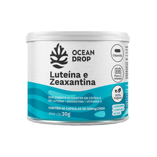 LUTEÍNA E ZEAXANTINA 60CAPS 500MG - OCEAN DROP