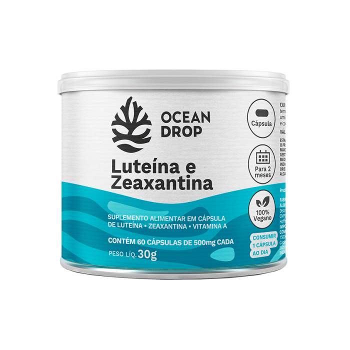 LUTEÍNA E ZEAXANTINA 60CAPS 500MG - OCEAN DROP