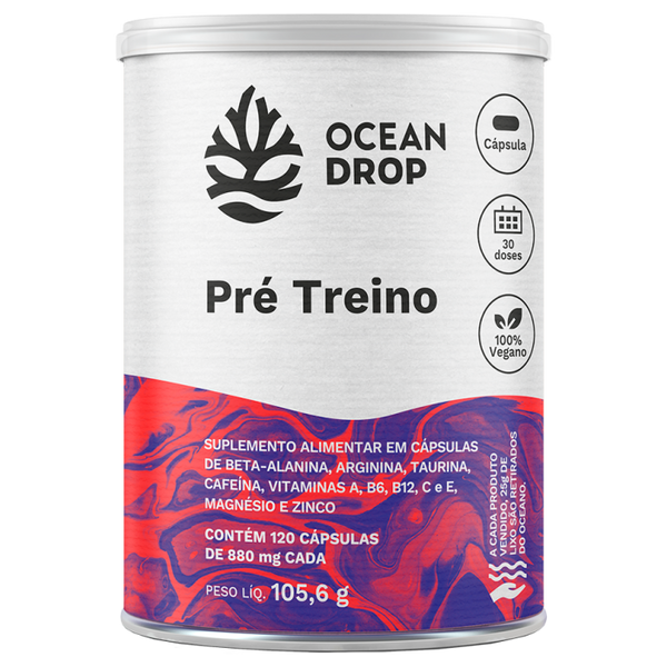 PRÉ-TREINO 120 CAPS 880MG - OCEAN DROP