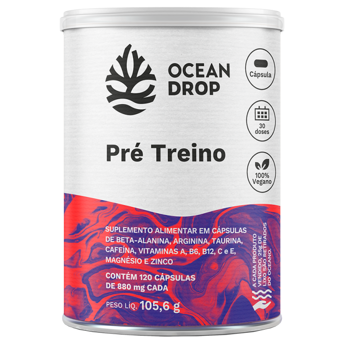 PRÉ-TREINO 120 CAPS 880MG - OCEAN DROP