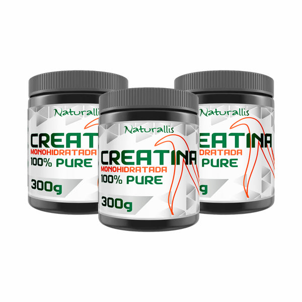 Combo 3 uni. Creatina 100% Pura Monohidratada 300g - Sem sabor - Naturallis