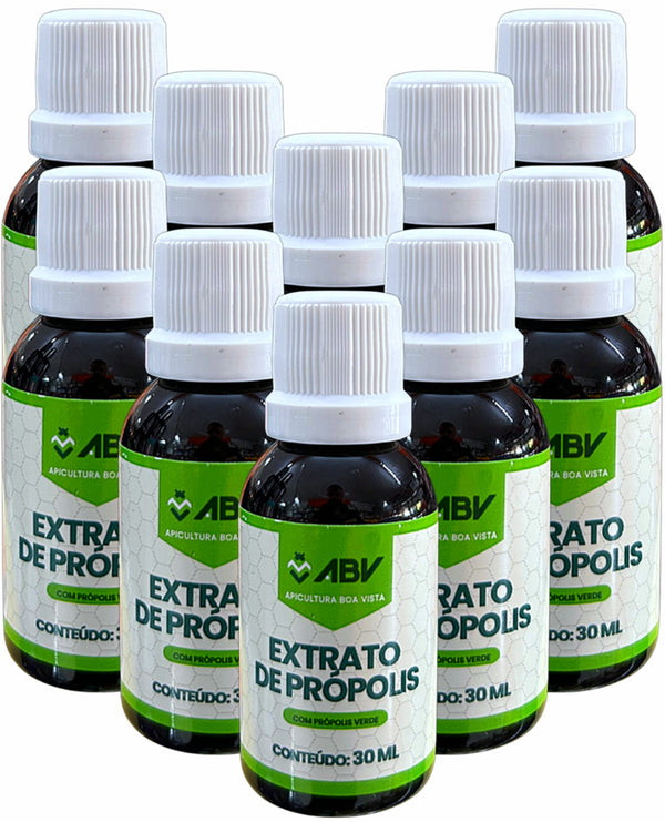 COMBO KIT 10 UNID. EXTRATO DE PRÓPOLIS VERDE ALECRIM 30ml - APICULTURA BOA VISTA