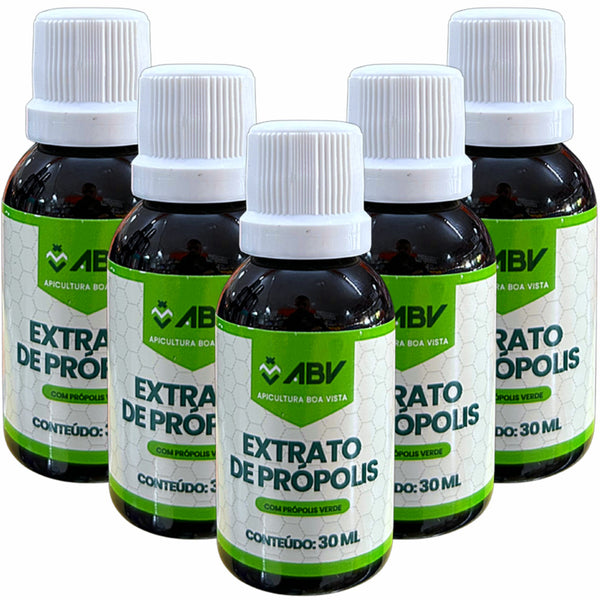 COMBO KIT 5 UNID. EXTRATO DE PRÓPOLIS VERDE ALECRIM 30ml - APICULTURA BOA VISTA