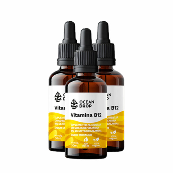 KIT COMBO 3 UN. VITAMINA B12 30ML - OCEAN DROP