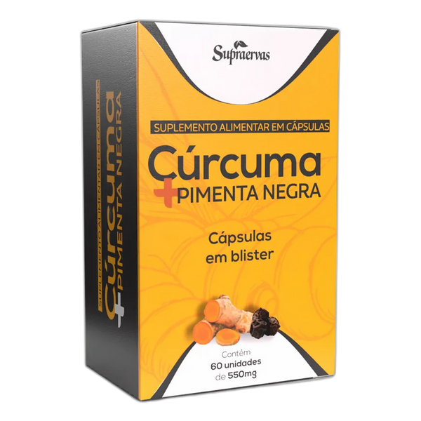 CURCUMA + PIMENTA PRETA 60 CÁPS 550MG - SUPRA ERVAS