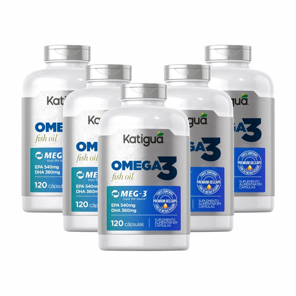 COMBO KIT 5UN. ÔMEGA 3 1000MG 120 CÁPS - KATIGUÁ