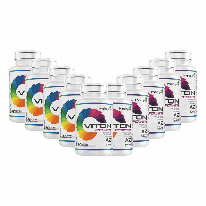 COMBO KIT 10UN VITON POWER MULTIVITAMÍNICO 100 CAPS - MELCOPROL